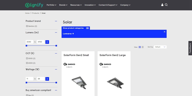 Signify all in one solar street light